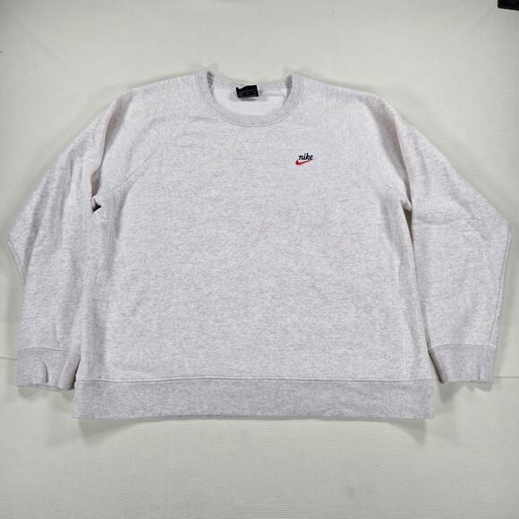 Nike Sportswear Heritage Crew Neck Long Sleeve Sweatshirt in Gray Men's Size XL - Picture 1 of 8
